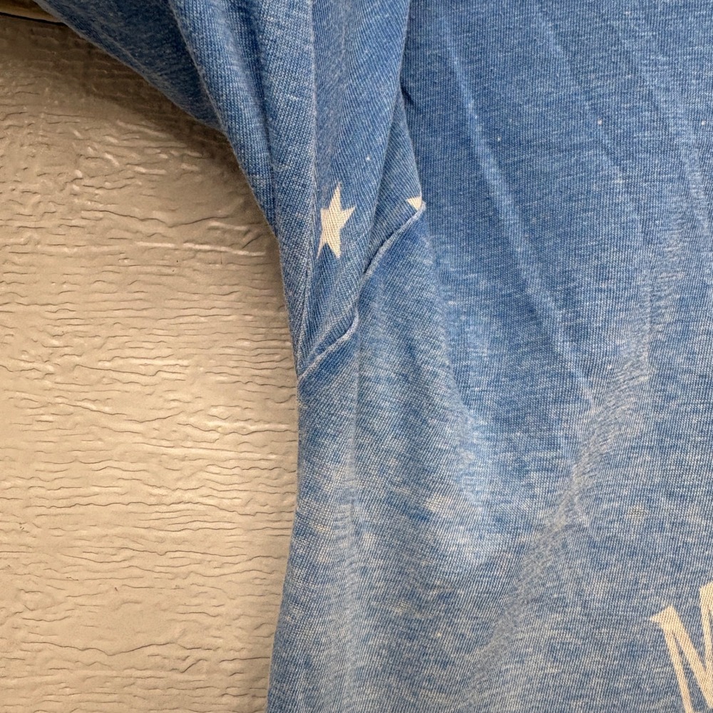 Vintage Disney Snow White Sleepy Dwarf Get Up And Go Sleep Shirt Blue Stars OS - Picture 10 of 16
